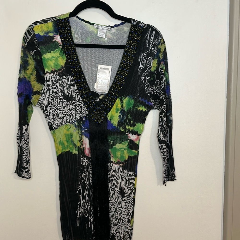 Alberto Malaki long sleeve sheer top